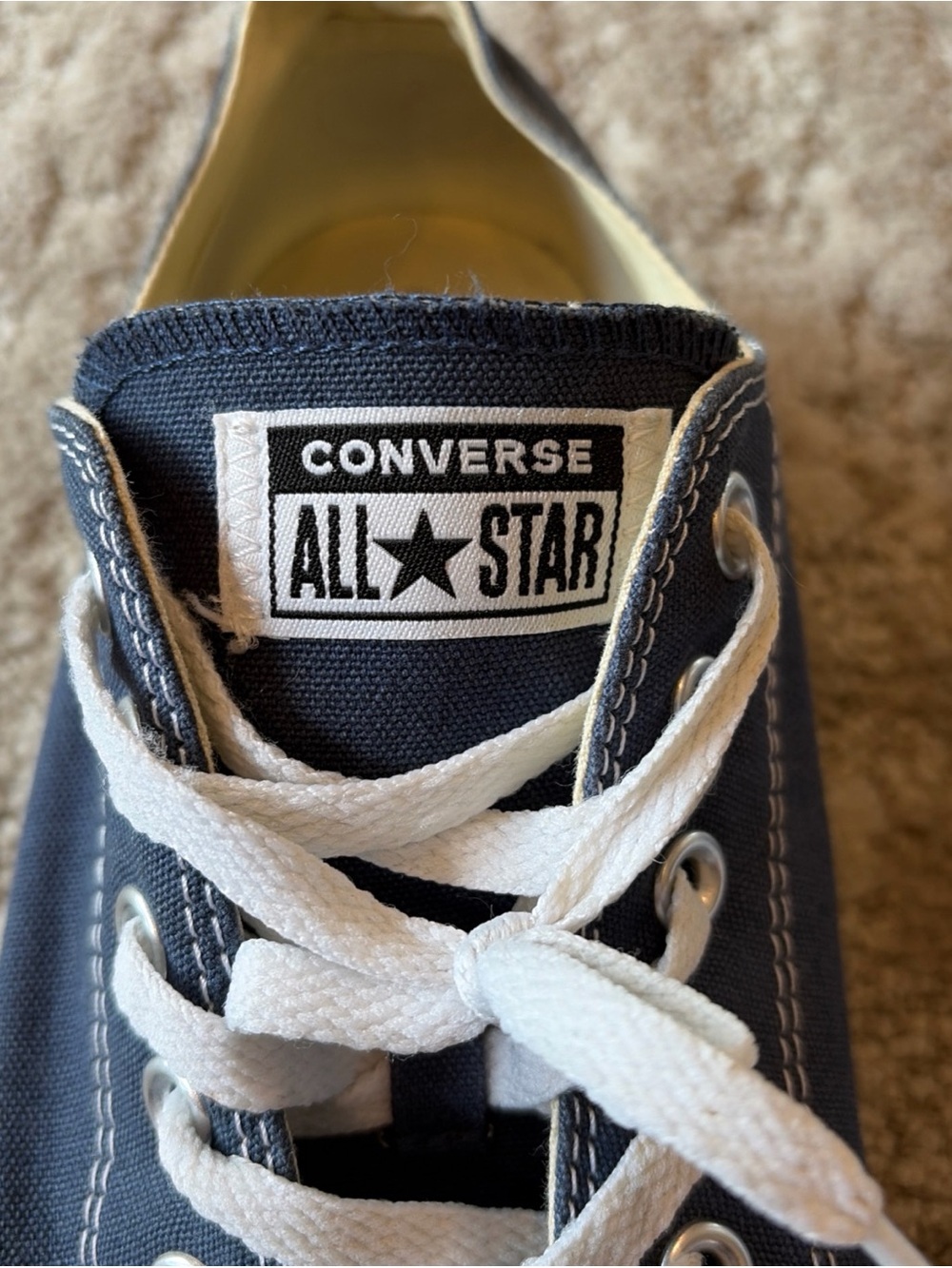 CONVERSE All Star Denim Blue/White Low Top Men’s Size 12 Sneakers - Picture 9 of 10
